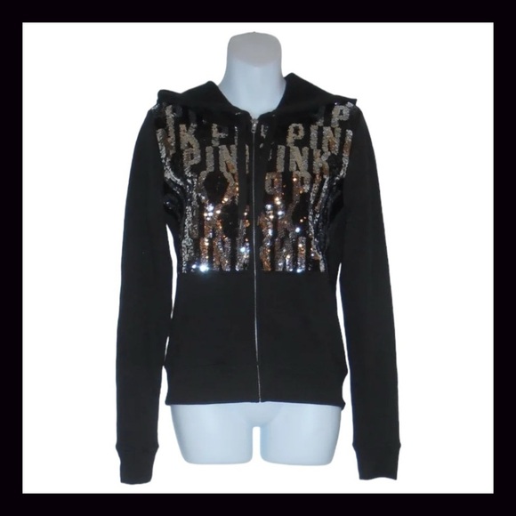 Victoria's Secret Pink Limited Edition Bling Hoodie Size XS - Picture 3 of 7